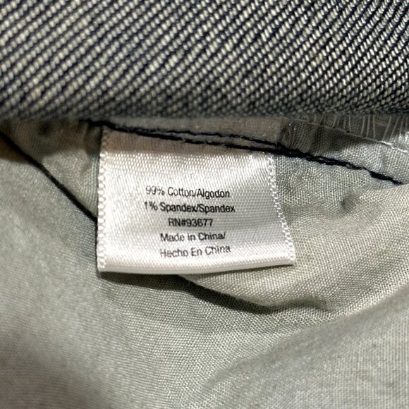 NEW ANA Jeans Size 16W Blue Wide Leg Stretch Denim Belted Cuffed Dark Wash - Picture 8 of 10